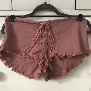 Indah Lace-up Shorts